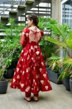 Maroon Mystique Organza Ensemble - Image 2