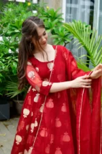 Maroon Mystique Organza Ensemble - Image 4