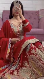 Sophisticated Designer Party Wear Fancy Top, Sharara & Dupatta Collection - Image 3