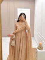 Beige Premium Anarkali Suit Set