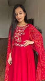 Scarlet Grace Embroidered Gown - Image 8