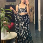Daisy Bloom Black Lehenga Set