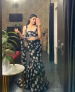 Daisy Bloom Black Lehenga Set - Image 7