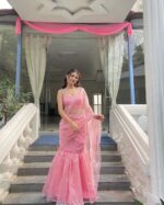 Petals in Morning Mist Lehenga Saree