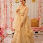 White Rose Organza Lehenga Set