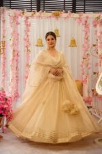 White Rose Organza Lehenga Set - Image 3