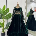 Emerald Premium Viscous Velvet Lehenga Set