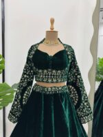 Emerald Premium Viscous Velvet Lehenga Set - Image 2
