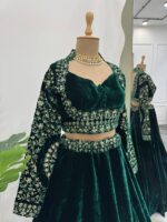 Emerald Premium Viscous Velvet Lehenga Set - Image 3