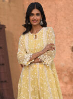 Organza Charm Anarkali Kurta Set - Image 4