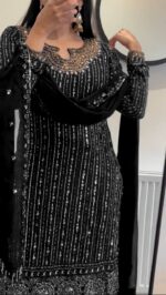 Royal  Intricate Design Kurti Trouser Suit Set With Beautiful Dupatta - Image 11