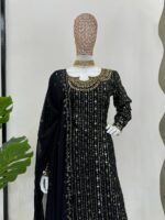 Royal  Intricate Design Kurti Trouser Suit Set With Beautiful Dupatta - Image 7