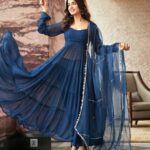 Enchanting Sapphire Anarkali Suit Set