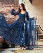 Enchanting Sapphire Anarkali Suit Set