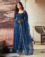 Enchanting Sapphire Anarkali Suit Set - Image 3