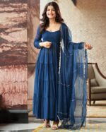 Enchanting Sapphire Anarkali Suit Set - Image 6