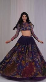 Premium Intricate Kalamkari Designer Lehenga Choli Set - Image 3