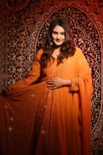 Mustard Anarkali Dress for Women – Gota & Mirror Work – Cotton Blend Suit Set with Dupatta Ethnic Wear - Image 5