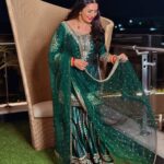 Emerald Embroidered Sharara With Top And Dupatta