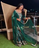 Emerald Embroidered Sharara With Top And Dupatta