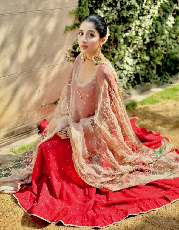 Mawra Designer Anarkali With Handcrafted Dupatta