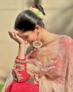 Mawra Designer Anarkali With Handcrafted Dupatta - Image 10