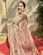 Mawra Designer Anarkali With Handcrafted Dupatta - Image 3