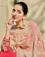 Mawra Designer Anarkali With Handcrafted Dupatta - Image 2