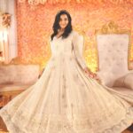Women's Ivory Anarkali Gown Set – Heavy Embroidered – Floor-Length Party/Wedding Ethnic Wear