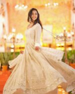 Women's Ivory Anarkali Gown Set – Heavy Embroidered – Floor-Length Party/Wedding Ethnic Wear - Image 2