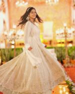 Women's Ivory Anarkali Gown Set – Heavy Embroidered – Floor-Length Party/Wedding Ethnic Wear - Image 4