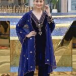 Alia's Royal Blue Velvet Suit Set