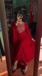 Graceful Unique Mirror-Work Dress - Image 4