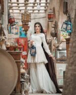 Pearl White Elegance Sharara Set - Image 2