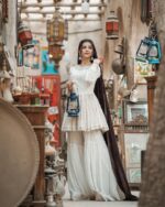 Pearl White Elegance Sharara Set - Image 3