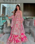 Floral Fantasy Silk Lehenga - Image 6