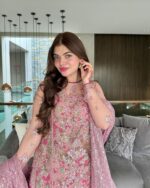 Floral Fantasy Silk Lehenga - Image 3