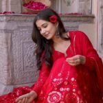 Radiant Red Gota Patti Anarkali Suit