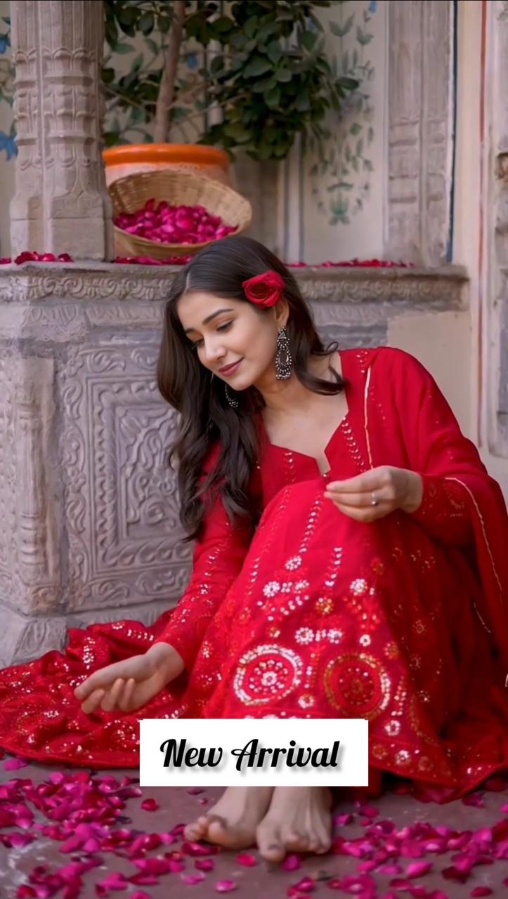 WhatsApp-Image-2024-10-08-at-12.49.34-AM.jpeg Radiant Red Gota Patti Anarkali Suit - Image 1