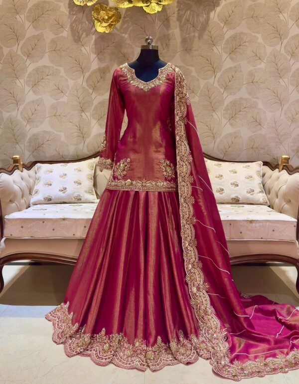 Women's Premium Lehenga with Dupatta – Shimmer Finish – Ideal for Weddings & Festive Events Ethnic Wear