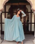 Aqua Grace Anarkali Suit Set - Image 2