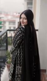 Shabnam Noir Embroidered Suit Set - Image 3