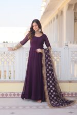 Blossom Elegance Gown with Dupatta - Image 4