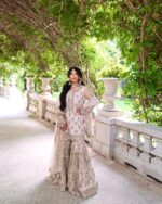 Ivory Elegance Embroidered Sharara Set