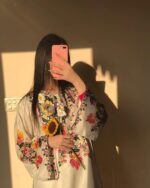 Chikankari-Inspired Embroidered Straight Kurta Set