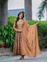Ananya Mustard Anarkali Suit Set - Image 3