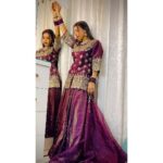 Royal Plum Zari Embroidered Silk Lehenga Set - Image 3