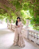 Ivory Elegance Embroidered Sharara Set - Image 3