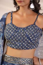 Elegant Croptop Palazzo and Cape Set - Image 13