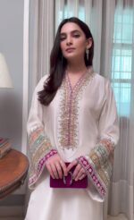 Luxe Ivory Embroidered Tunic Dress - Image 2